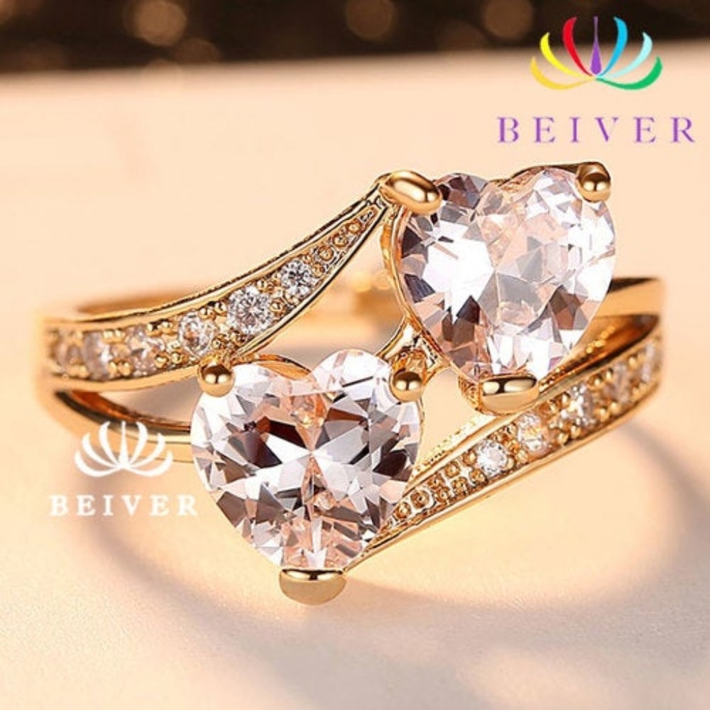 Double Heart Shape Ring